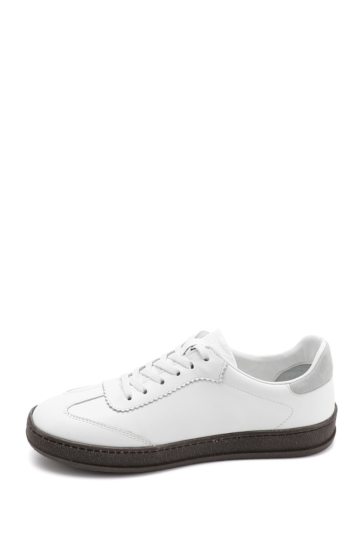 GÖNDERİ(R) Kadın BEYAZ-AÇIK GRİ Bağcıklı Hakiki Deri Sneaker görsel 3