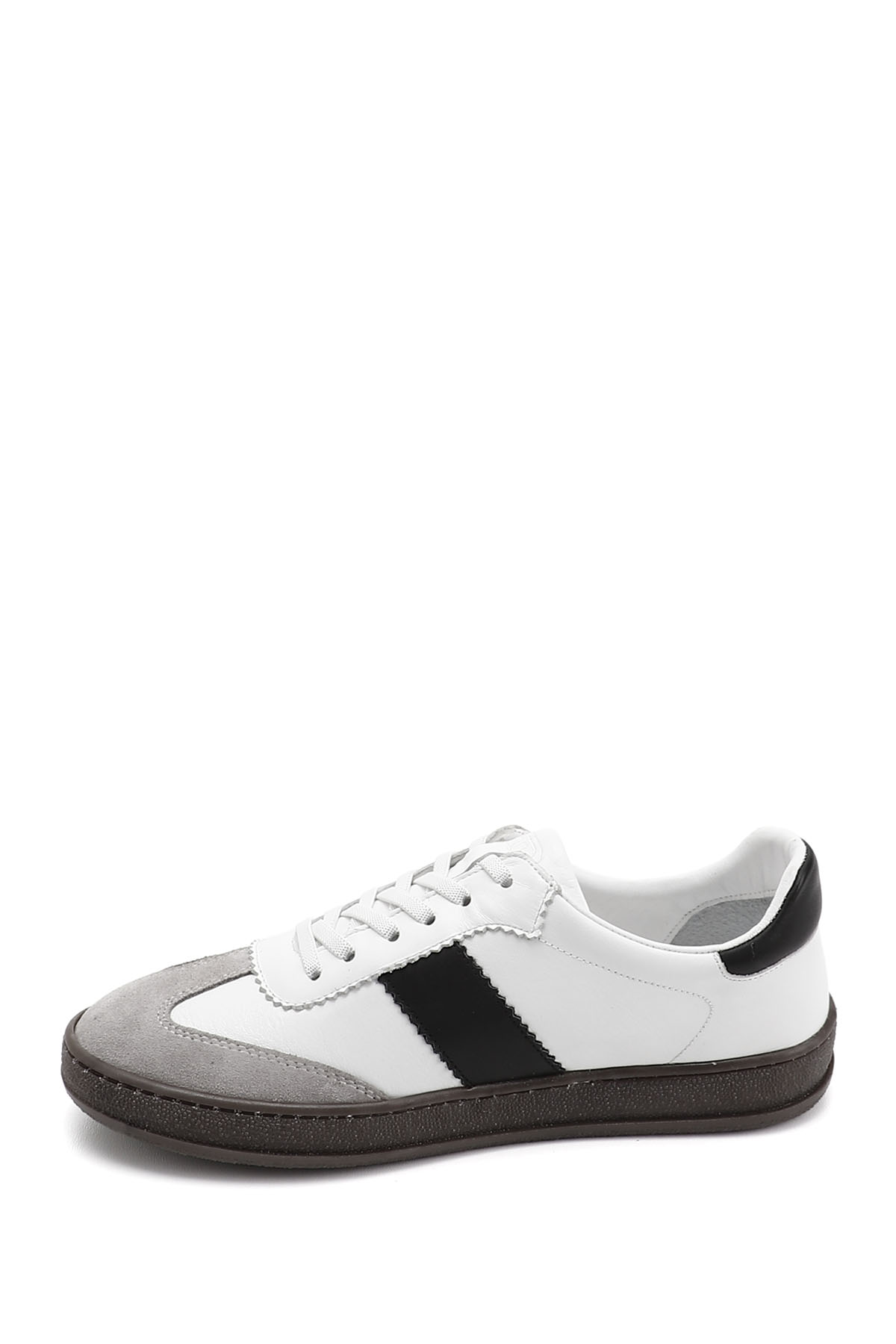 GÖNDERİ(R) Kadın BEYAZ-SİYAH Bağcıklı Hakiki Deri Sneaker görsel 3