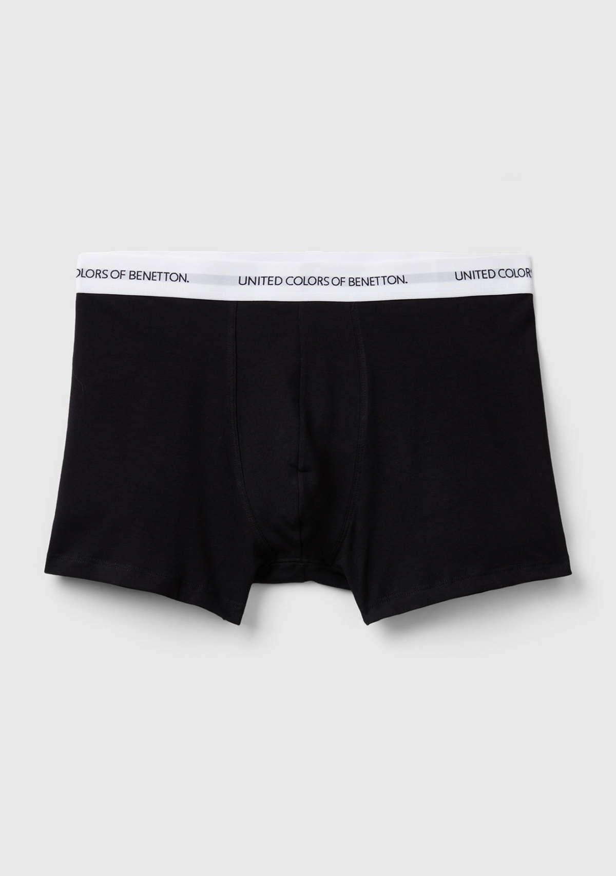 United Colors Of Benetton Erkek Siyah Benetton Yazı Şeritli Pamuk Boxer