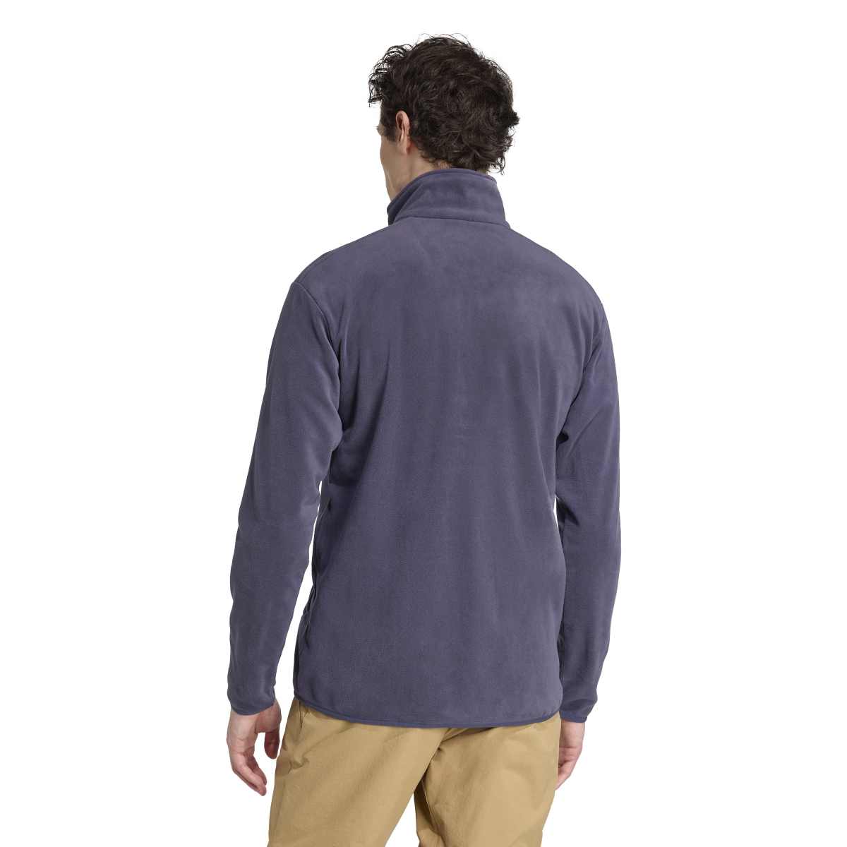 Adidas Multi Essentials Mor Dik Yaka Polar Erkek Fermuarlı Sweatshirt Hırka görsel 2