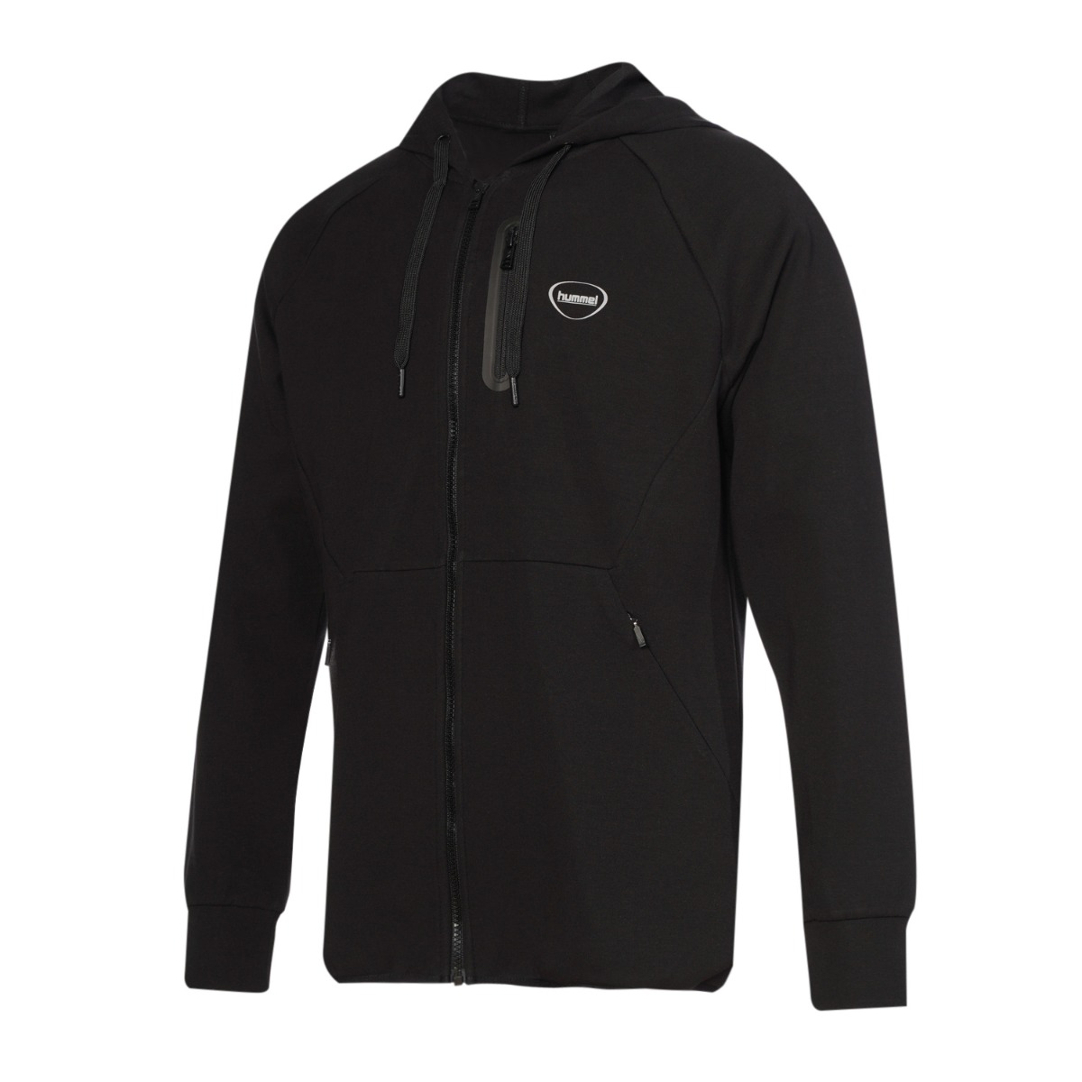 Hummel Nova Siyah Kapüşonlu Erkek Fermuarlı Sweatshirt Hırka