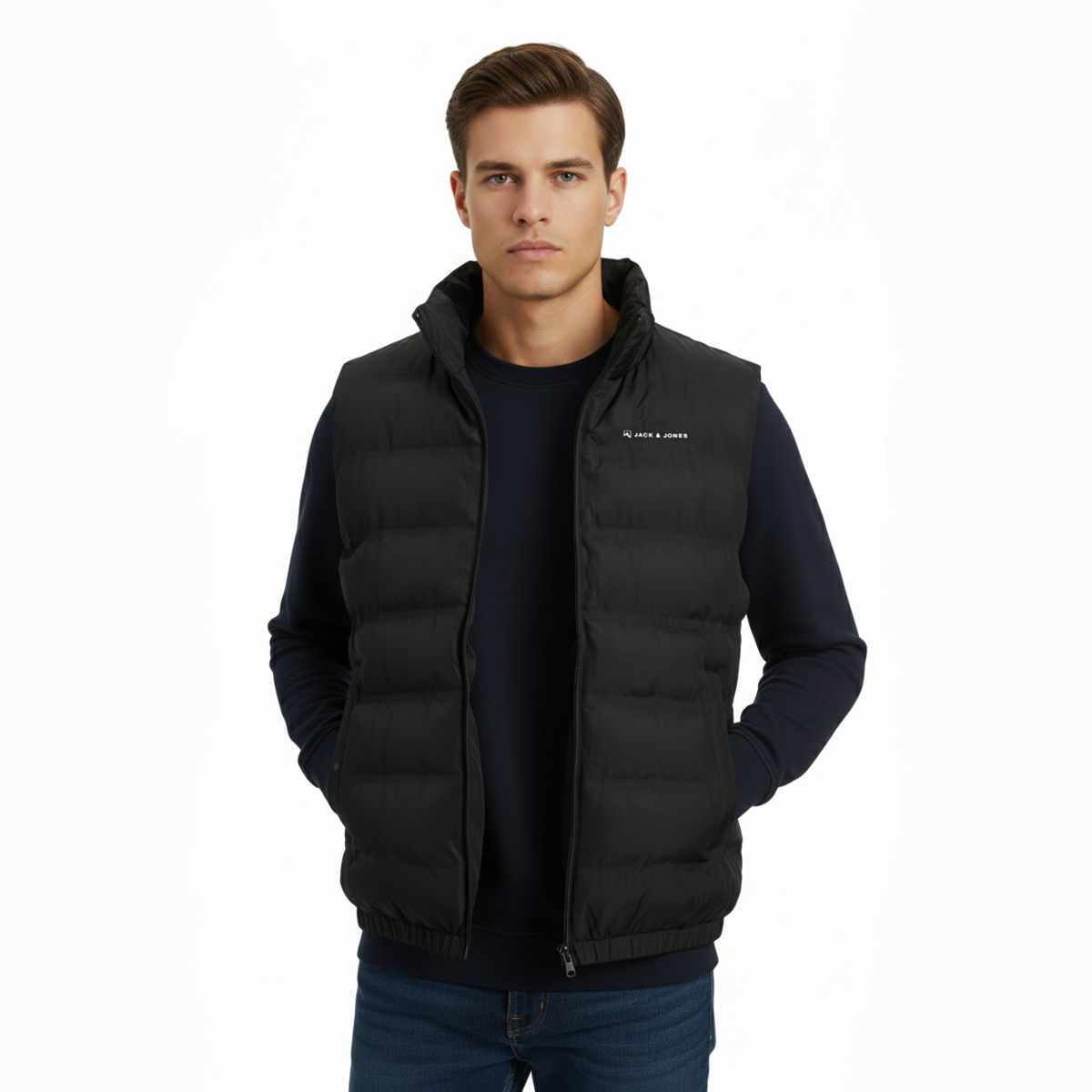 Jack & Jones Alpes Heat Quilted Bodywarmer Erkek Siyah Şişme Yelek