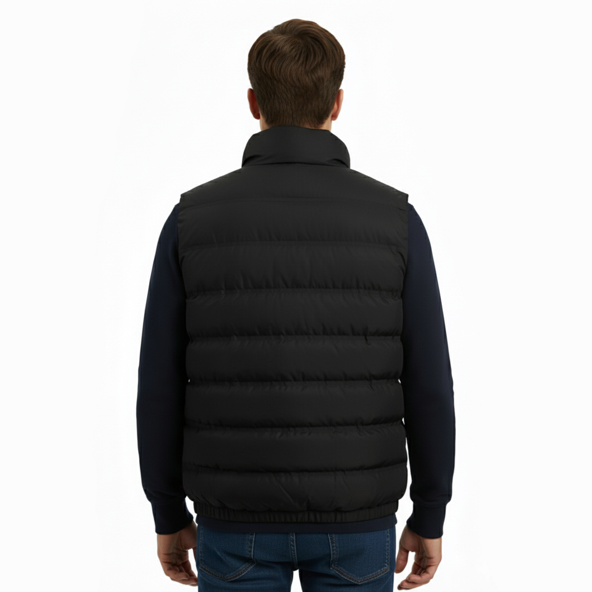 Jack & Jones Alpes Heat Quilted Bodywarmer Erkek Siyah Şişme Yelek görsel 2