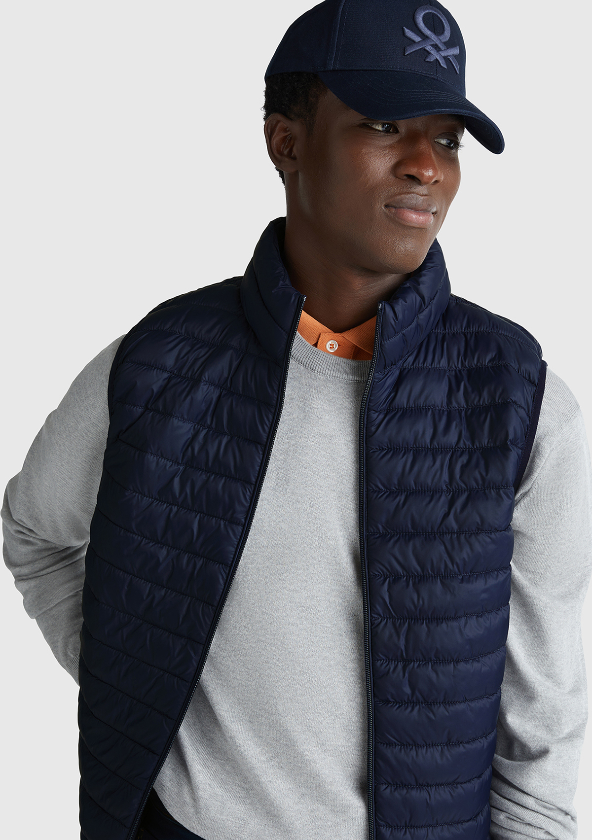 United Colors Of Benetton Erkek Lacivert Polyester Dolgulu Regular Fit Yelek görsel 5