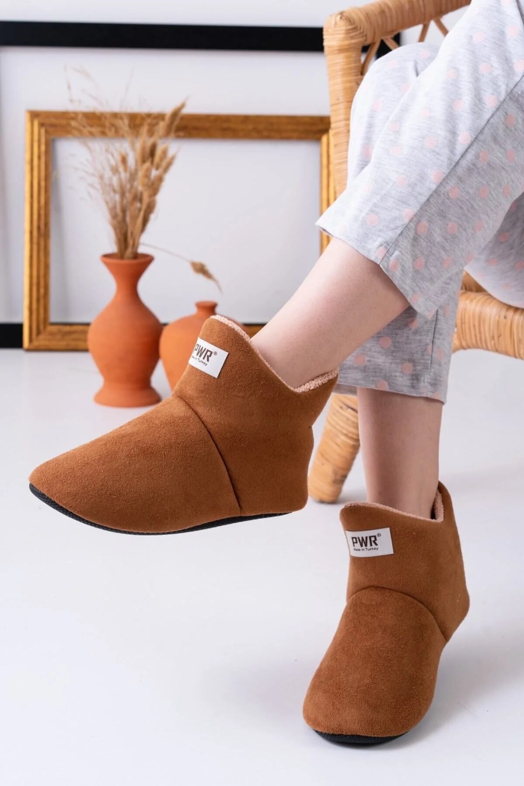 Slipcat Unisex Içi Yünlü Ev Pandufu Ev Botu Ev Ayakkabısı görsel 2