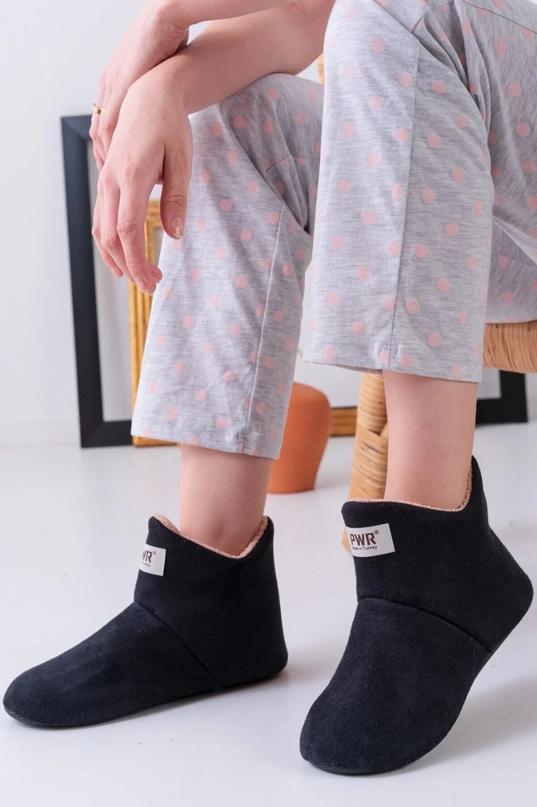 Slipcat Unisex Içi Yünlü Ev Pandufu Ev Botu Ev Ayakkabısı görsel 2