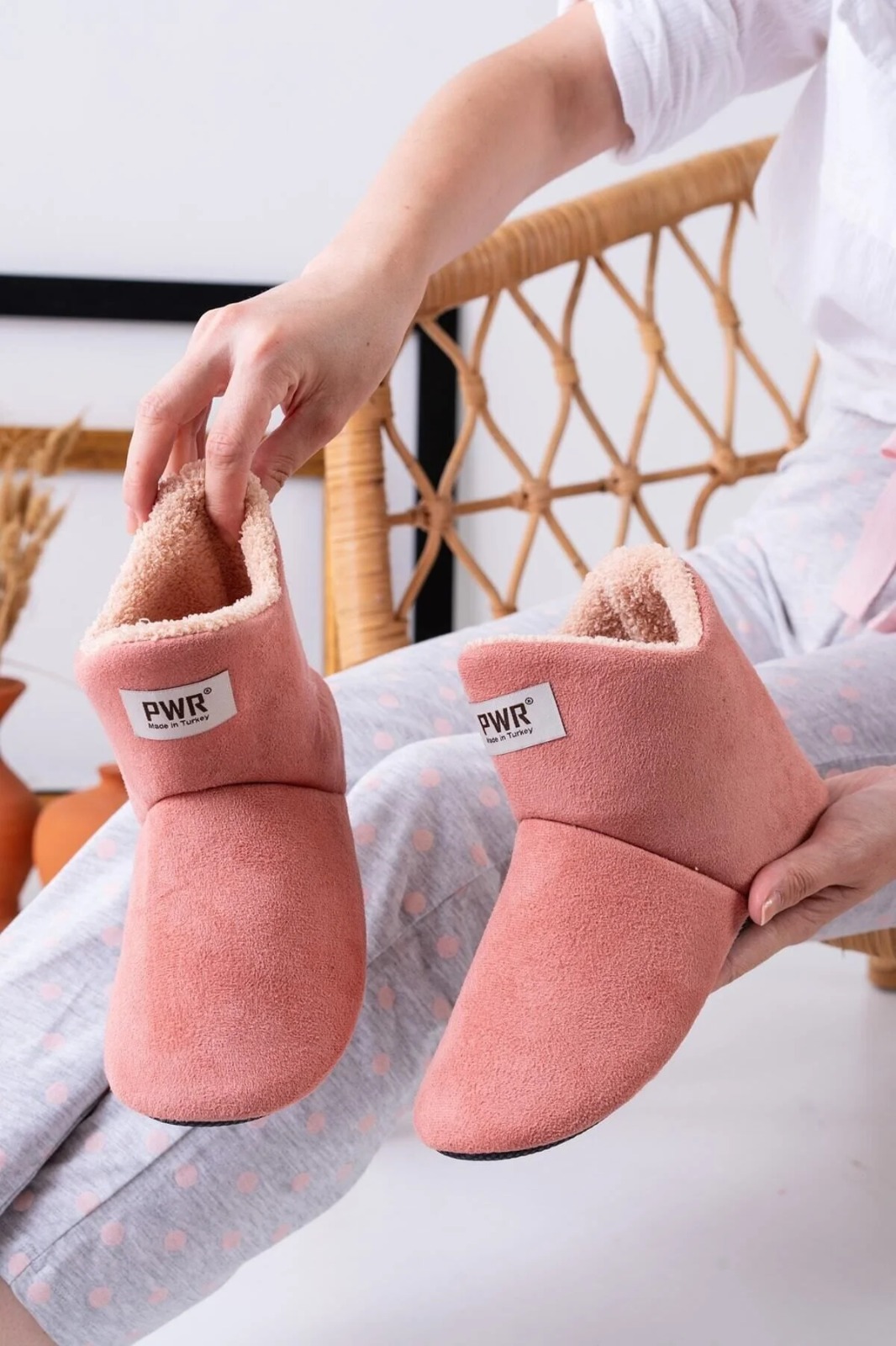 Slipcat Unisex Içi Yünlü Ev Pandufu Ev Botu Ev Ayakkabısı görsel 2