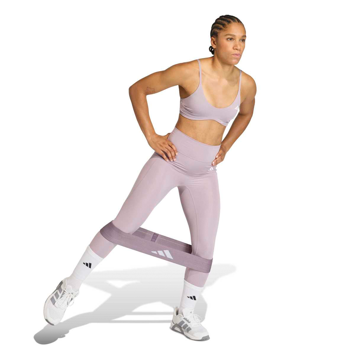 Adidas Optime Essentials Ön Dikişsiz Kadın Pembe Tayt görsel 4