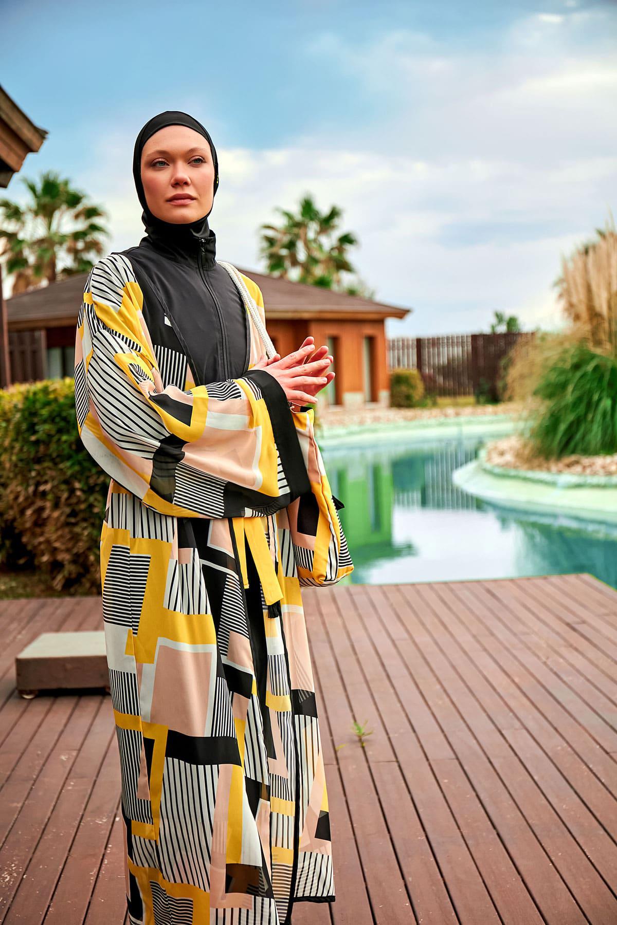 Marina Desenli Siyah PAREO görsel 5