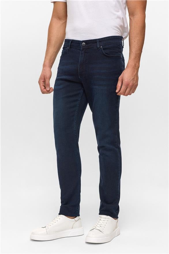 Süvari Mavi Slim Denim Jean Pantolon görsel 3