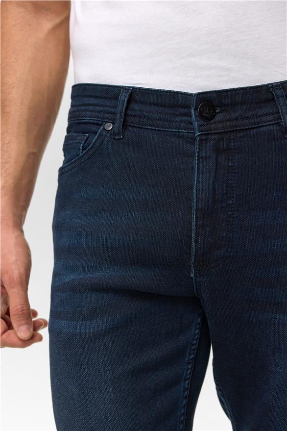 Süvari Mavi Slim Denim Jean Pantolon görsel 4