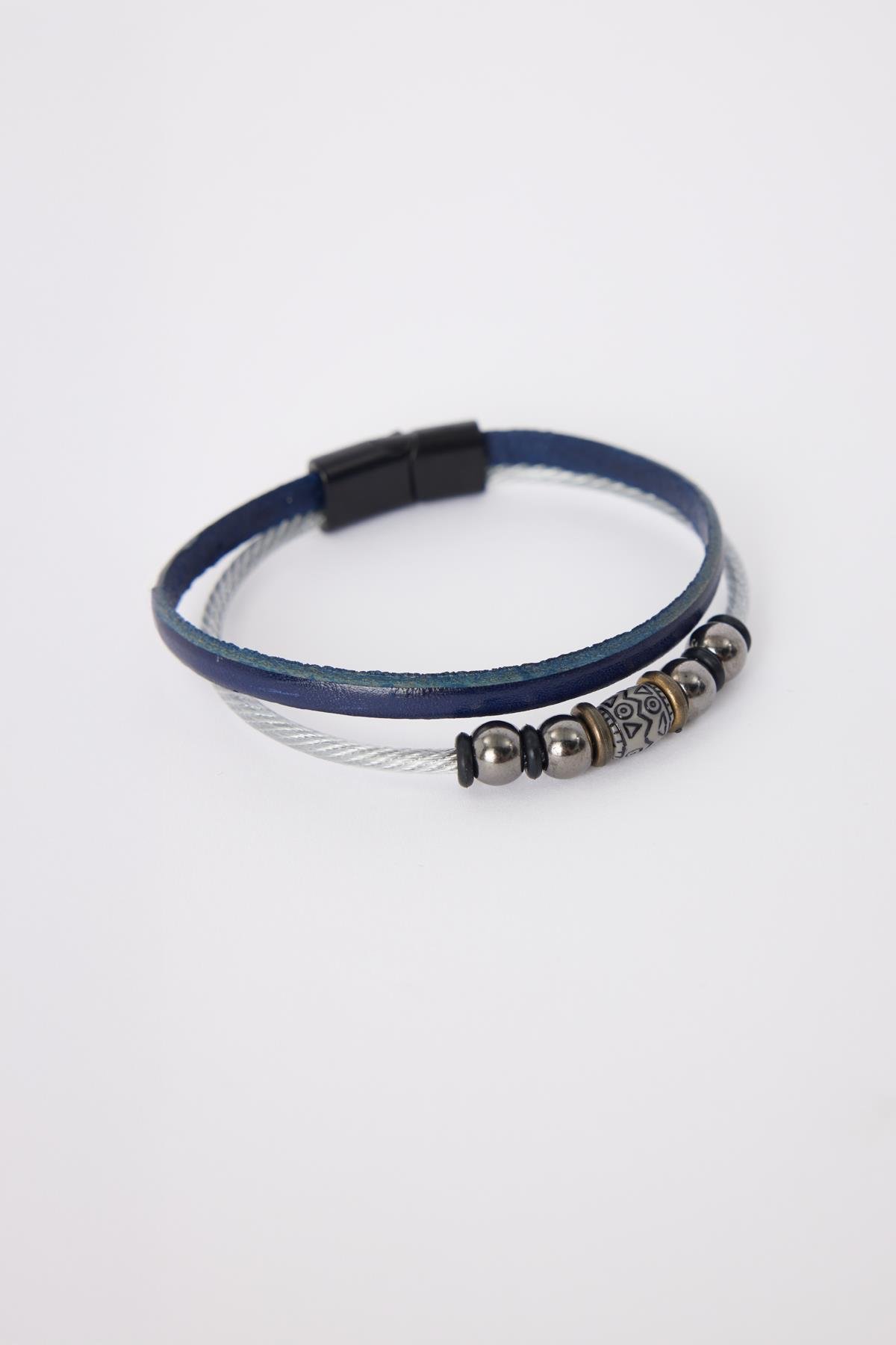 TUDORS Erkek Hakiki Deri Bileklik görsel 2