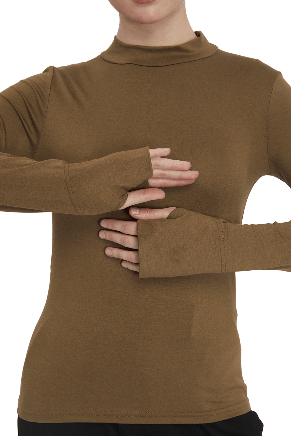 Altobeh Kadın Organik Parmak Geçmeli Balıkçı Yakalı Body görsel 5
