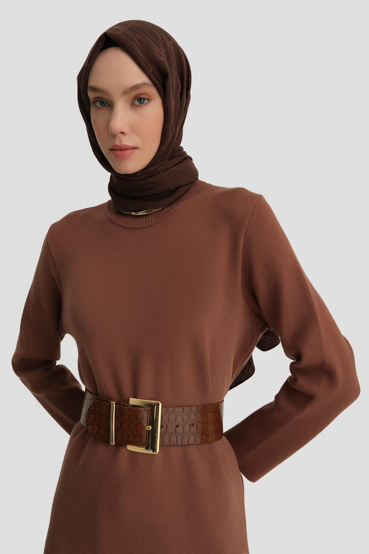 ARMİNE Pantolonlu Triko Takım 24Kd4219 Acı Kahve