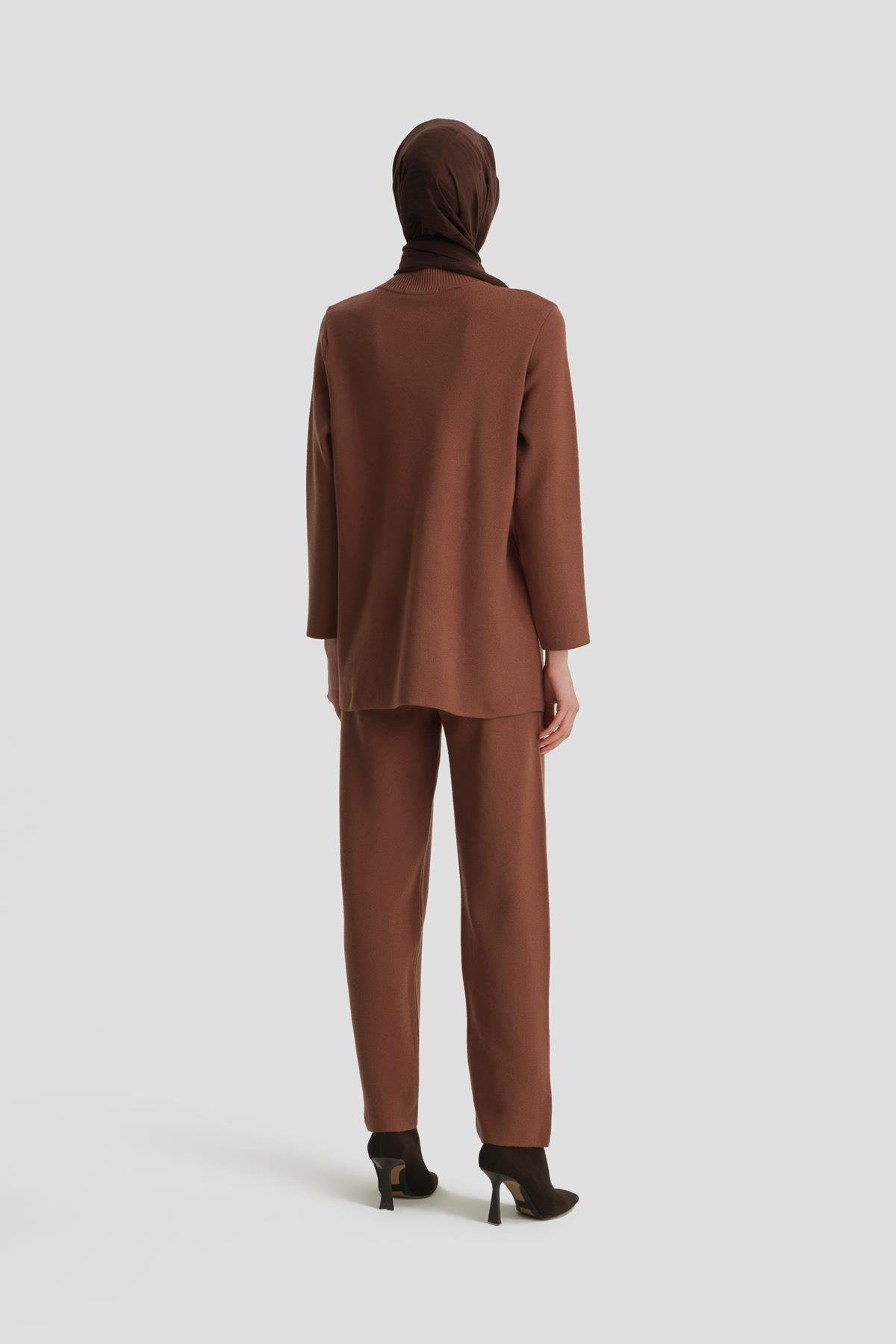 ARMİNE Pantolonlu Triko Takım 24Kd4219 Acı Kahve görsel 5