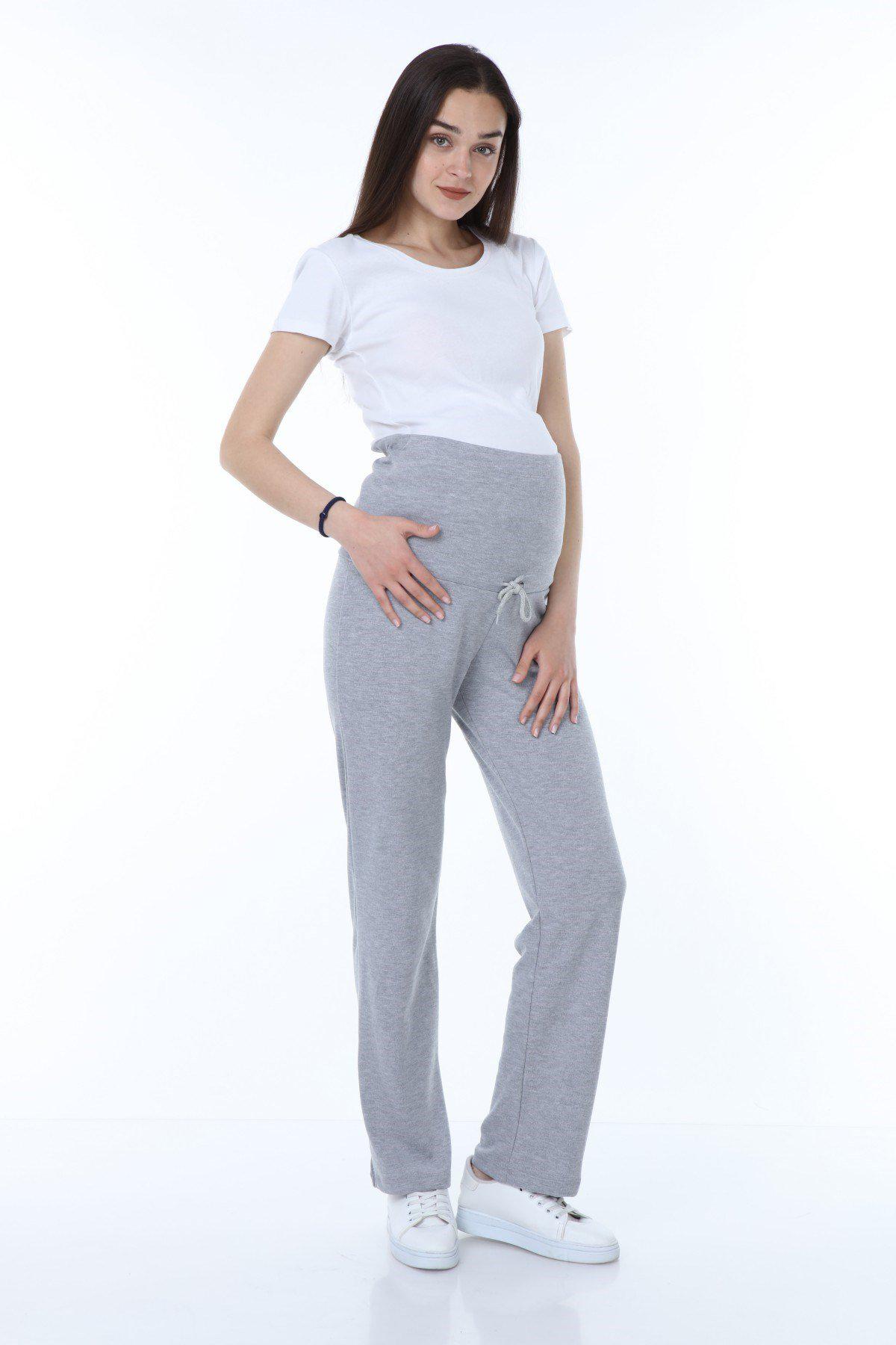 Luvmabelly Beli Ayarlamalı Lastikli Kadın Hamile Eşofman görsel 2