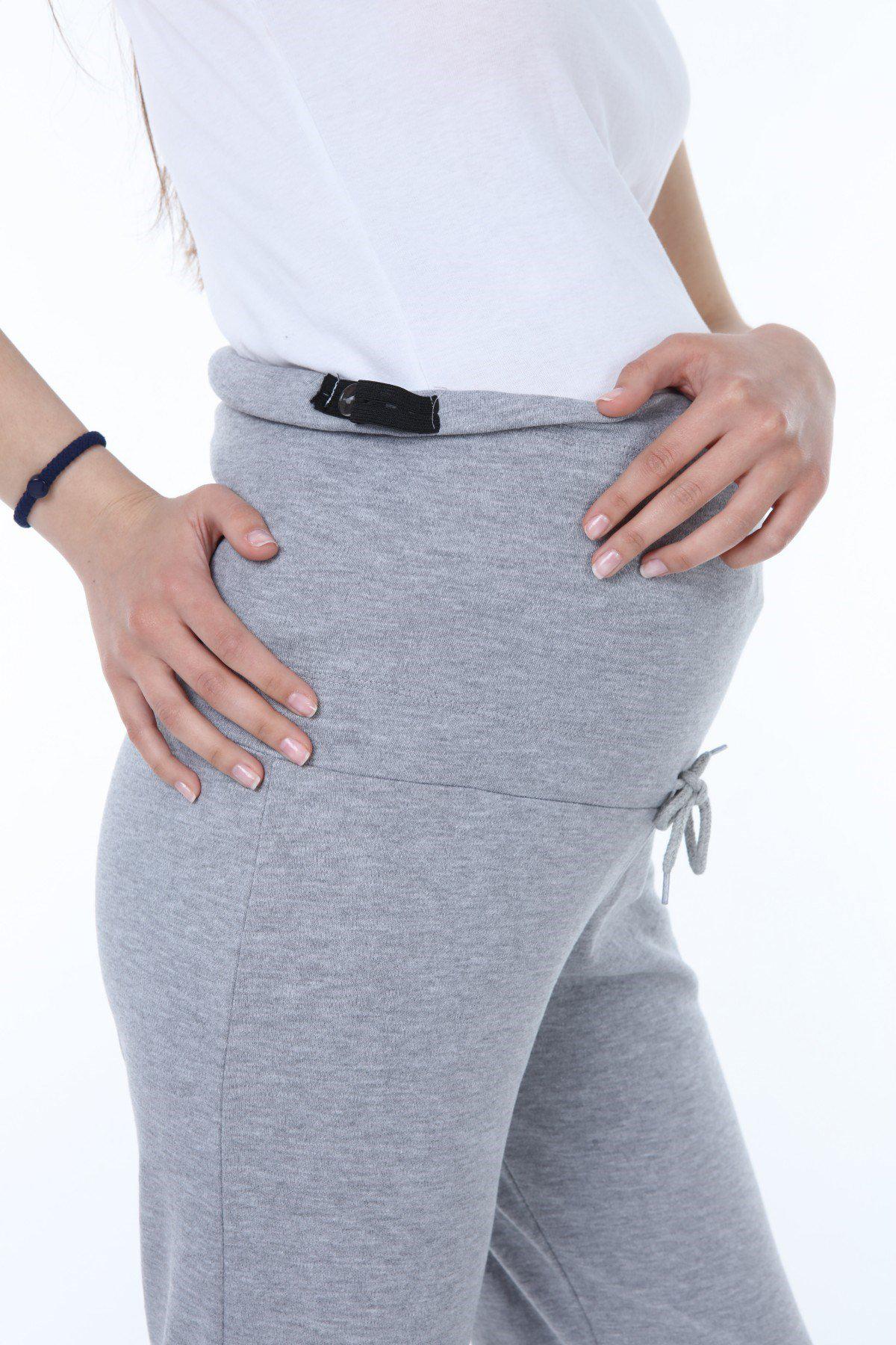 Luvmabelly Beli Ayarlamalı Lastikli Kadın Hamile Eşofman görsel 5
