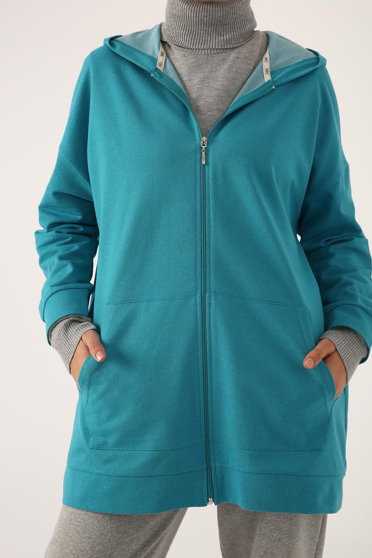 ALLDAY Kapüşonlu Fermuarlı Sweat