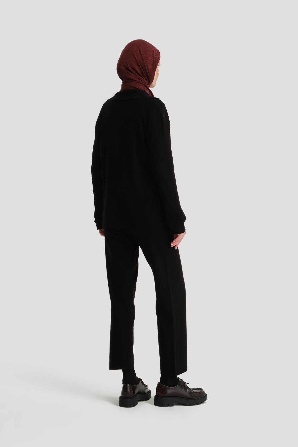 ARMİNE Metal Düğmeli Triko Takım 24Kd4212 Siyah görsel 5