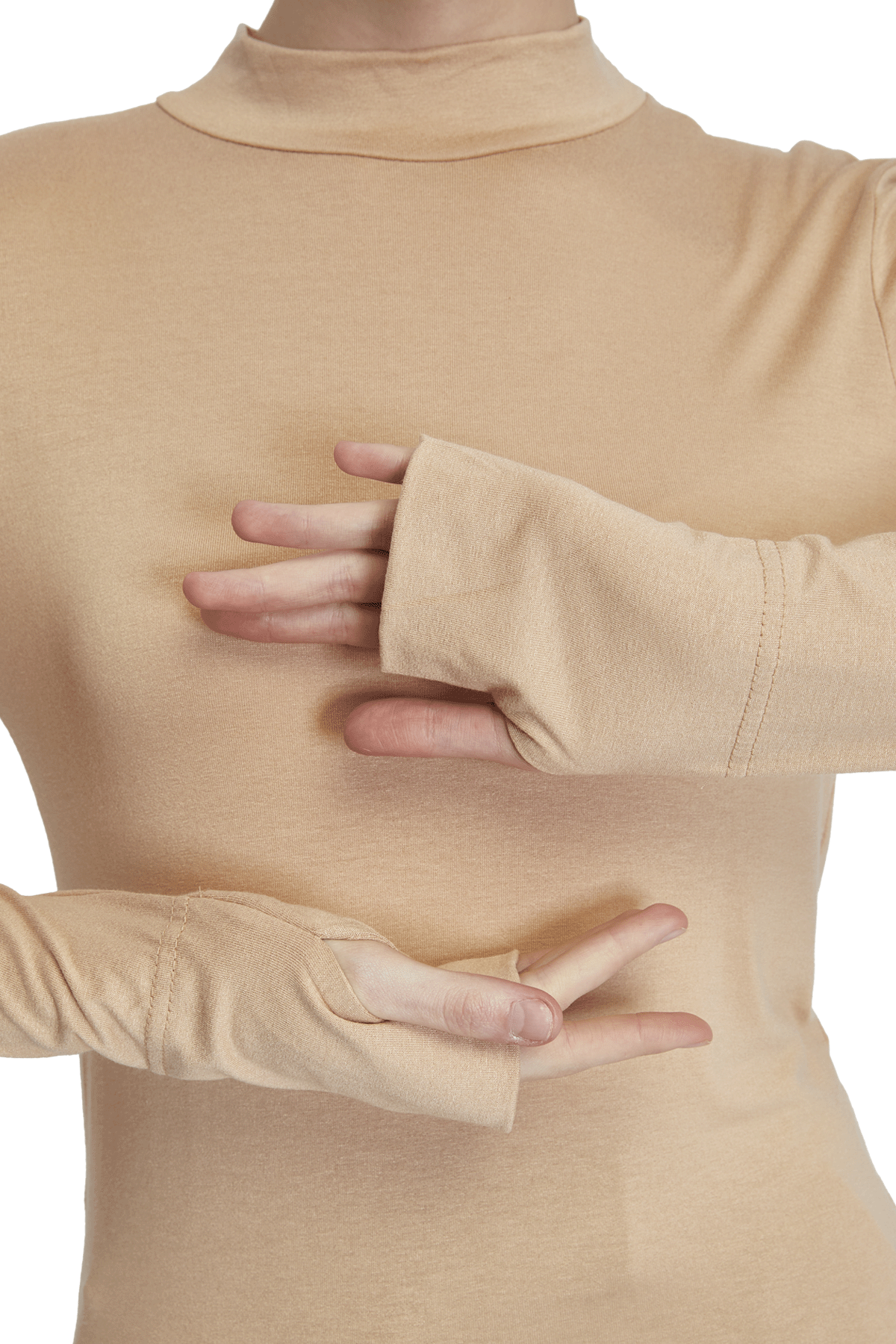 Altobeh Kadın Organik Parmak Geçmeli Balıkçı Yakalı Body görsel 5