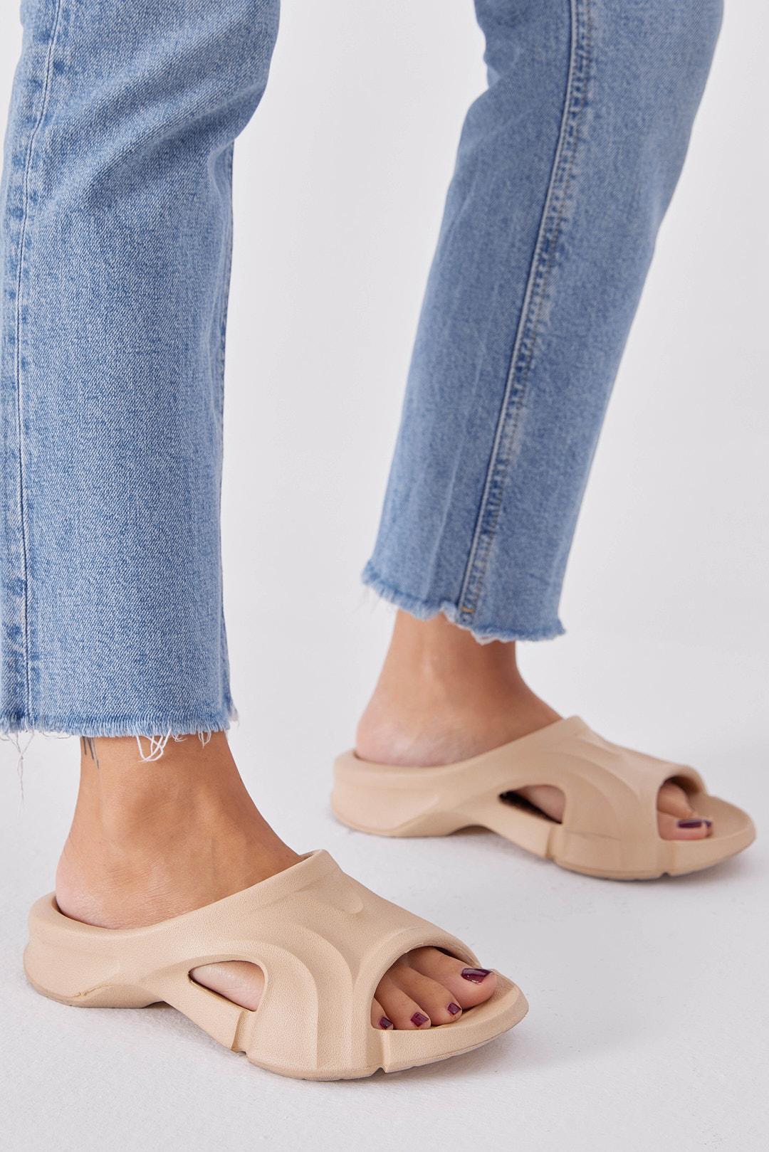 TONNY BLACK Unisex Krem Eva Terlik görsel 2
