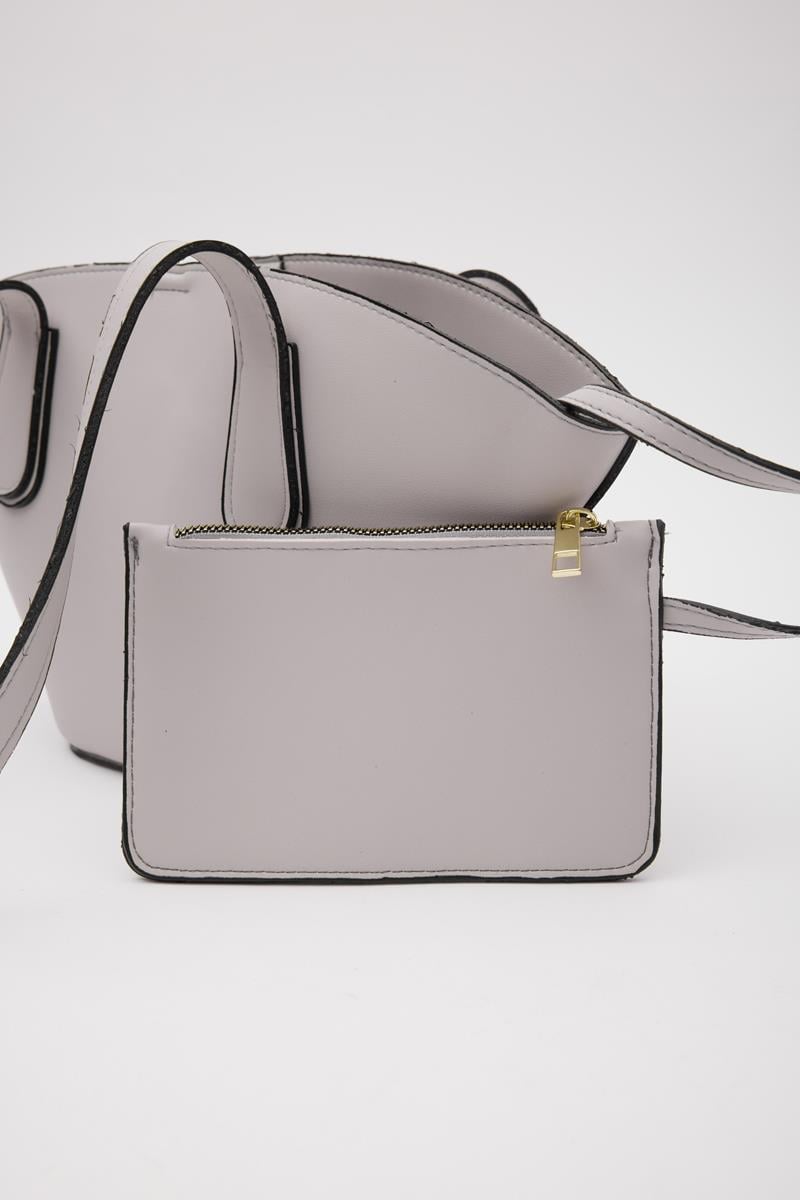 Shulebags Marta Omuz Çantası Gri görsel 5