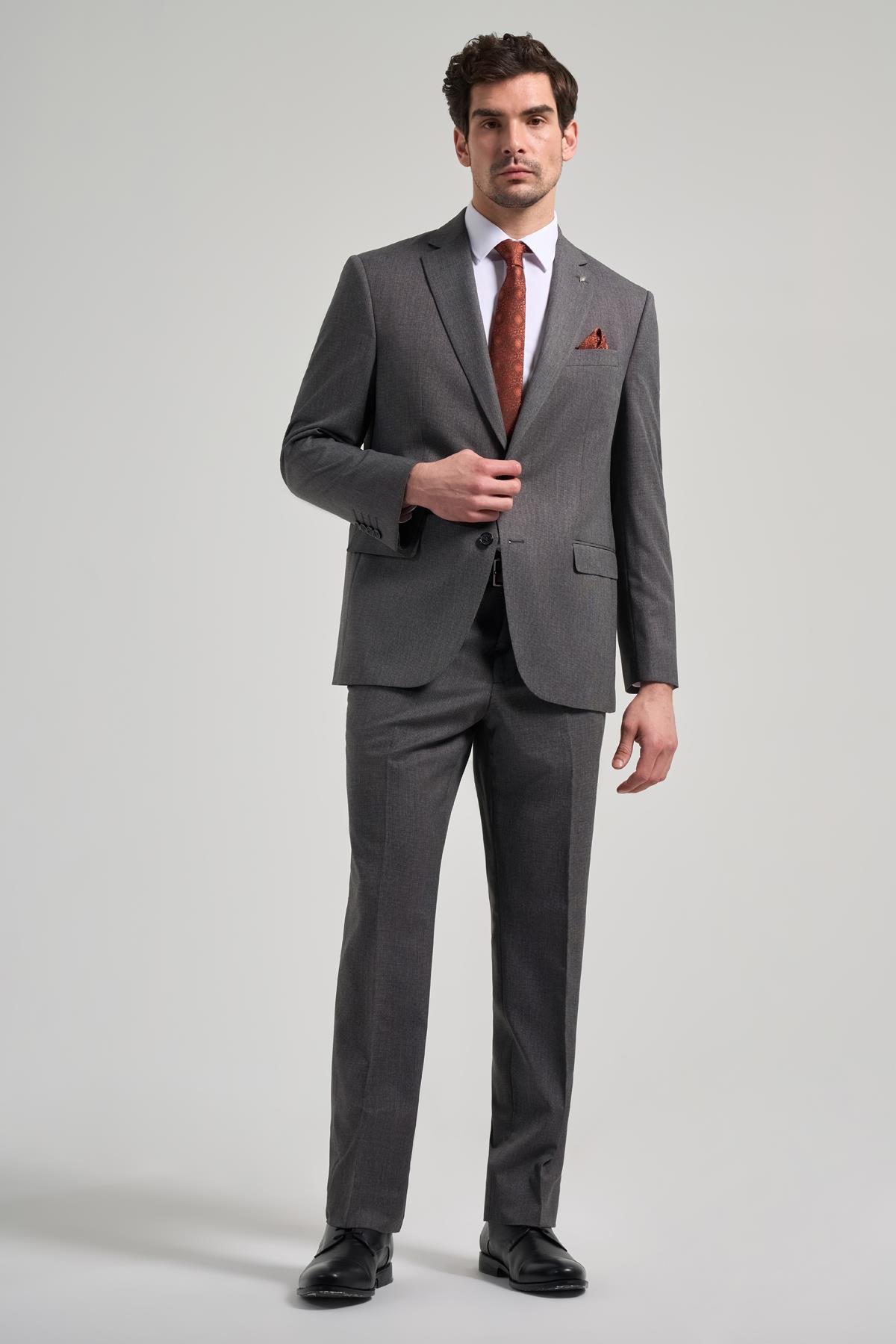 İMZA Bez Ayağı Mono Yaka Tam Astar Esnek 4 Drop Comfort Fit Takım Elbise 1001250169