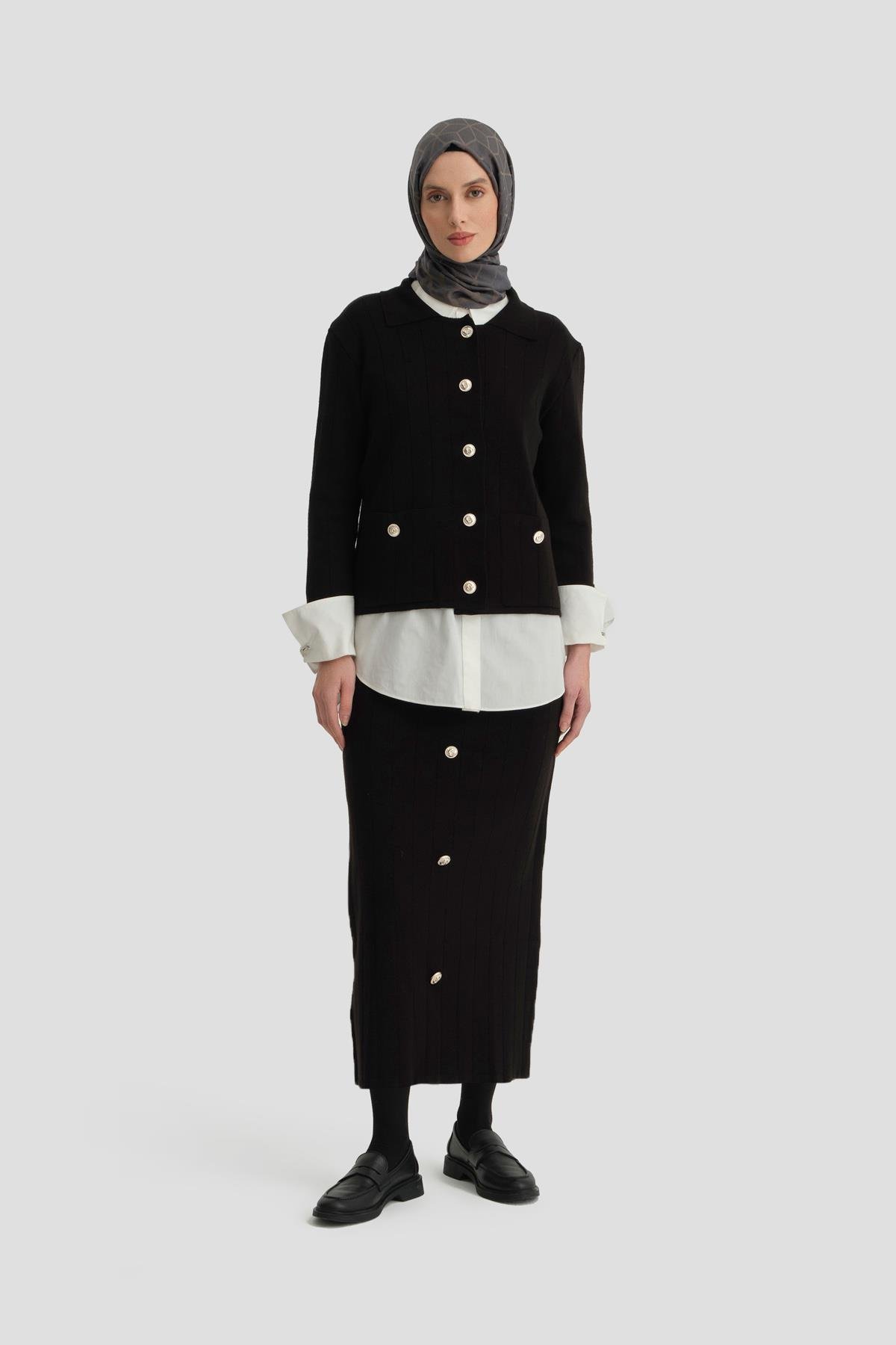 ARMİNE Triko Takım 24Kd4204 Siyah görsel 3