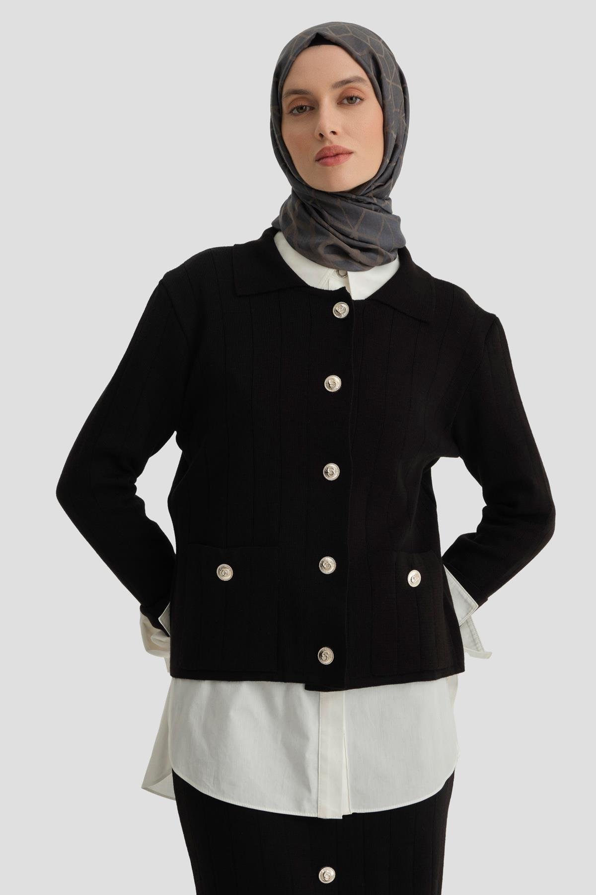 ARMİNE Triko Takım 24Kd4204 Siyah görsel 4