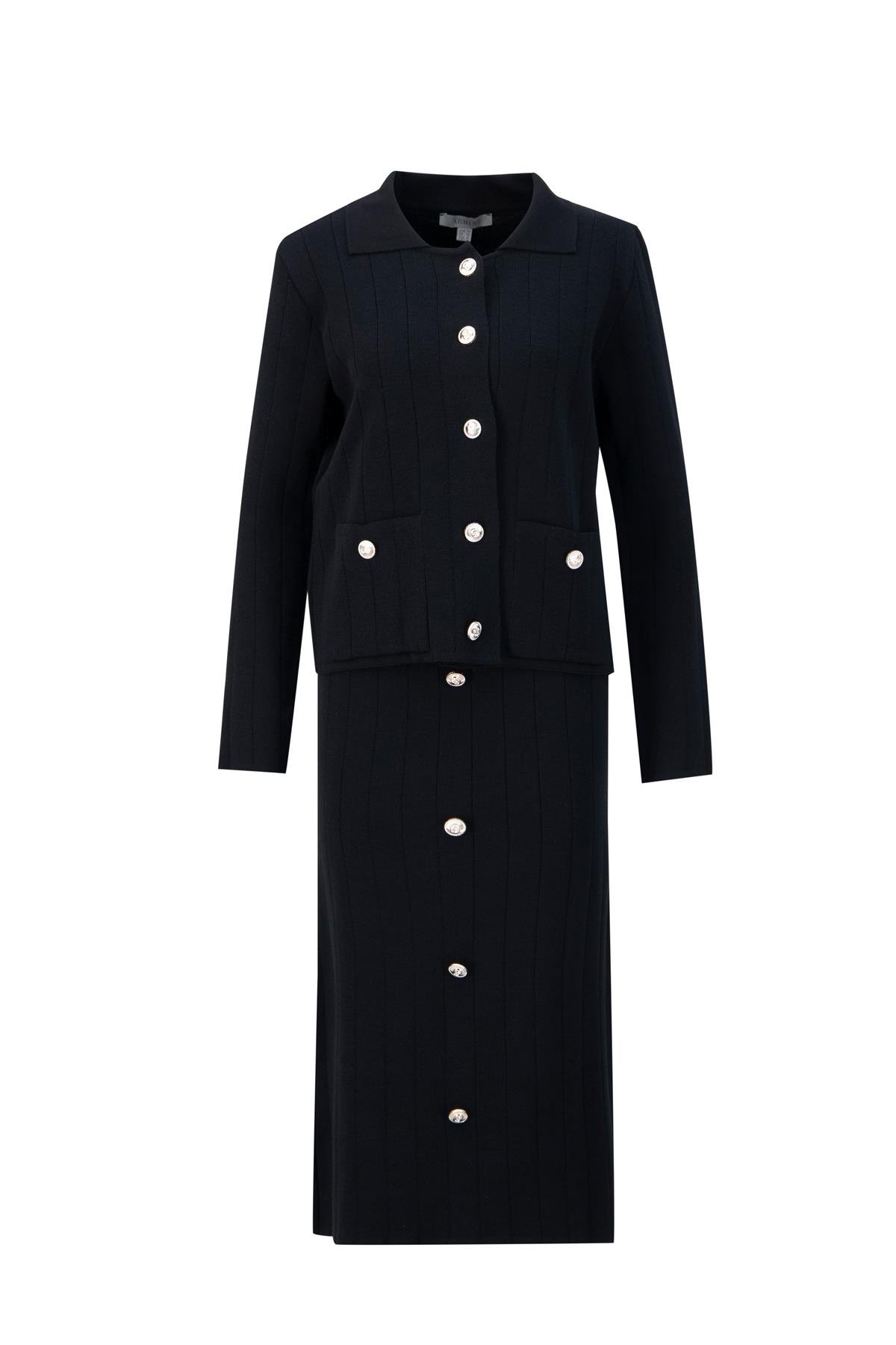 ARMİNE Triko Takım 24Kd4204 Siyah görsel 6