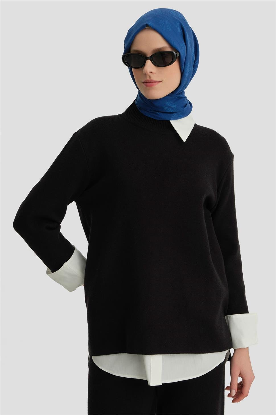 ARMİNE Pantolonlu Triko Takım 24Kd4219 Siyah görsel 3