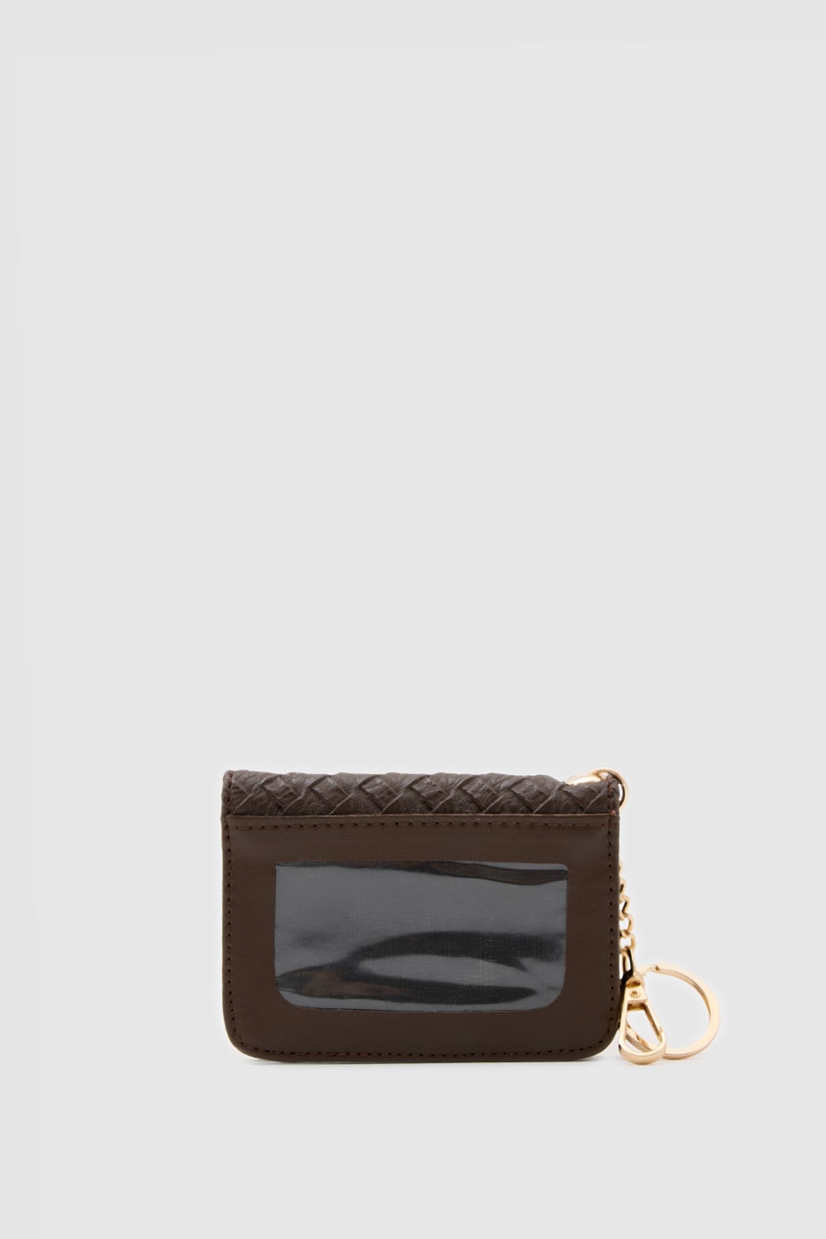 Shulebags Wowen Örgü Deri Charm Kartlık Acı Kahve görsel 4