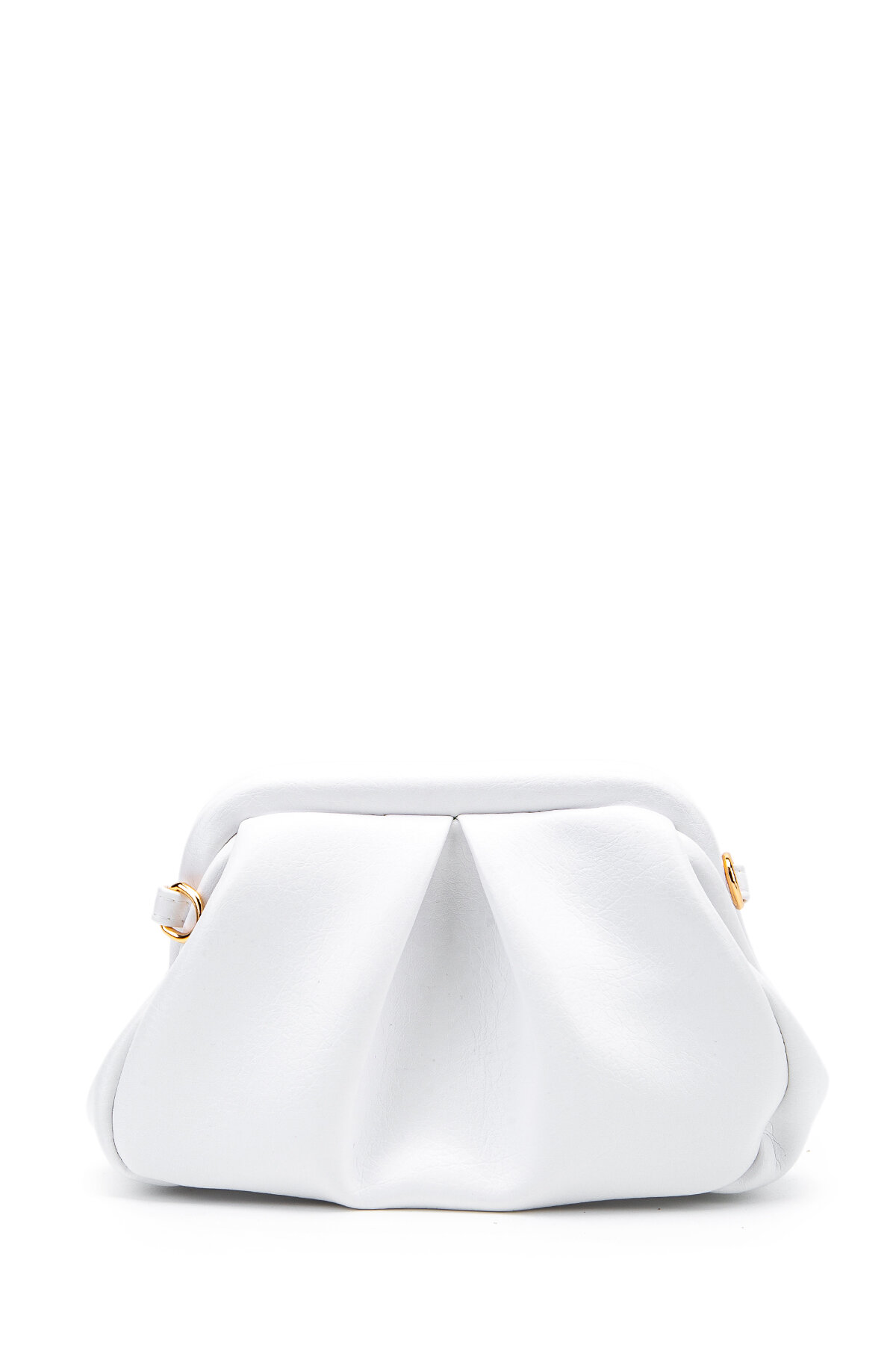 Minebag Clutch Form Uzun Askılı Degas Kadın Çapraz Çanta Beyaz