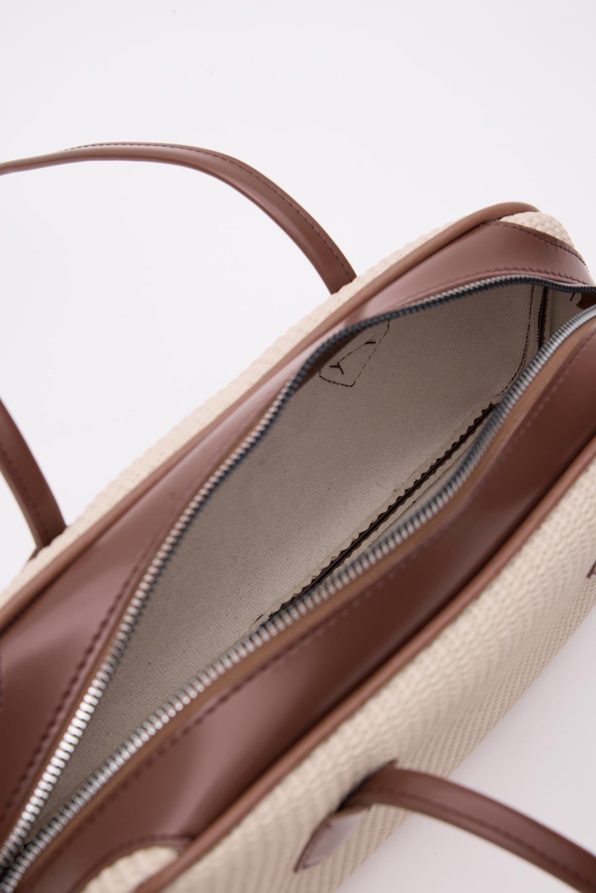 Shulebags Boheme Hasır Baget Çanta Krem görsel 8