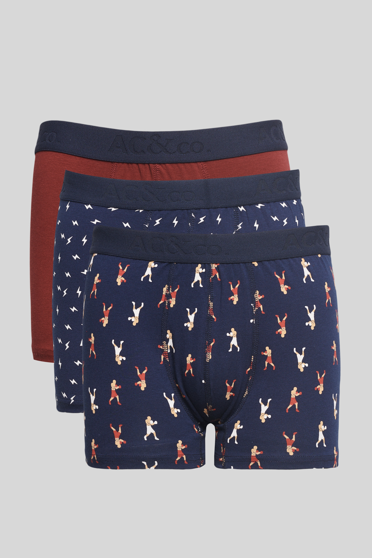 AC&Co / Altınyıldız Classics Erkek Lacivert 3'lü Boxer Paketi