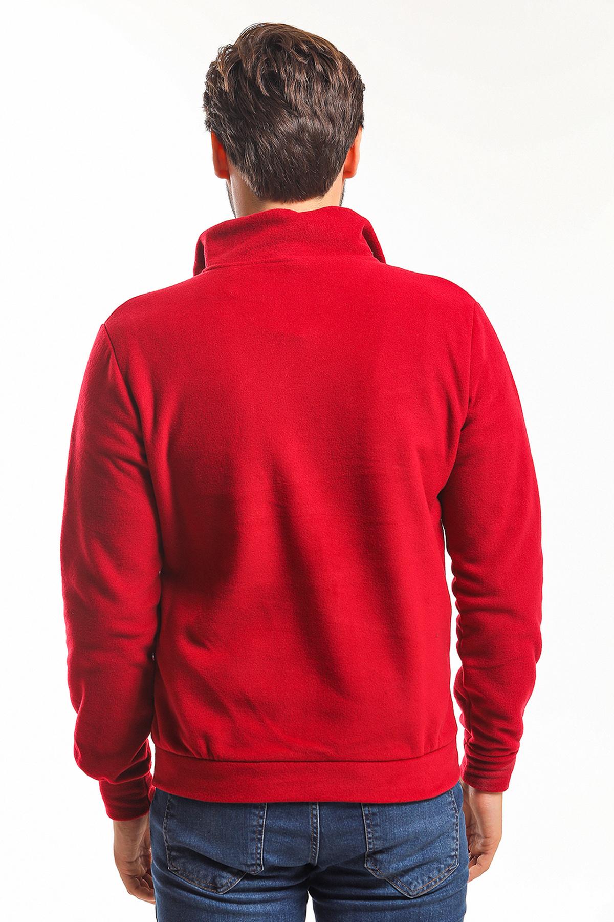 SLAZENGER SANSA Erkek Fermuarlı Sweatshirt Hırka Bordo görsel 3