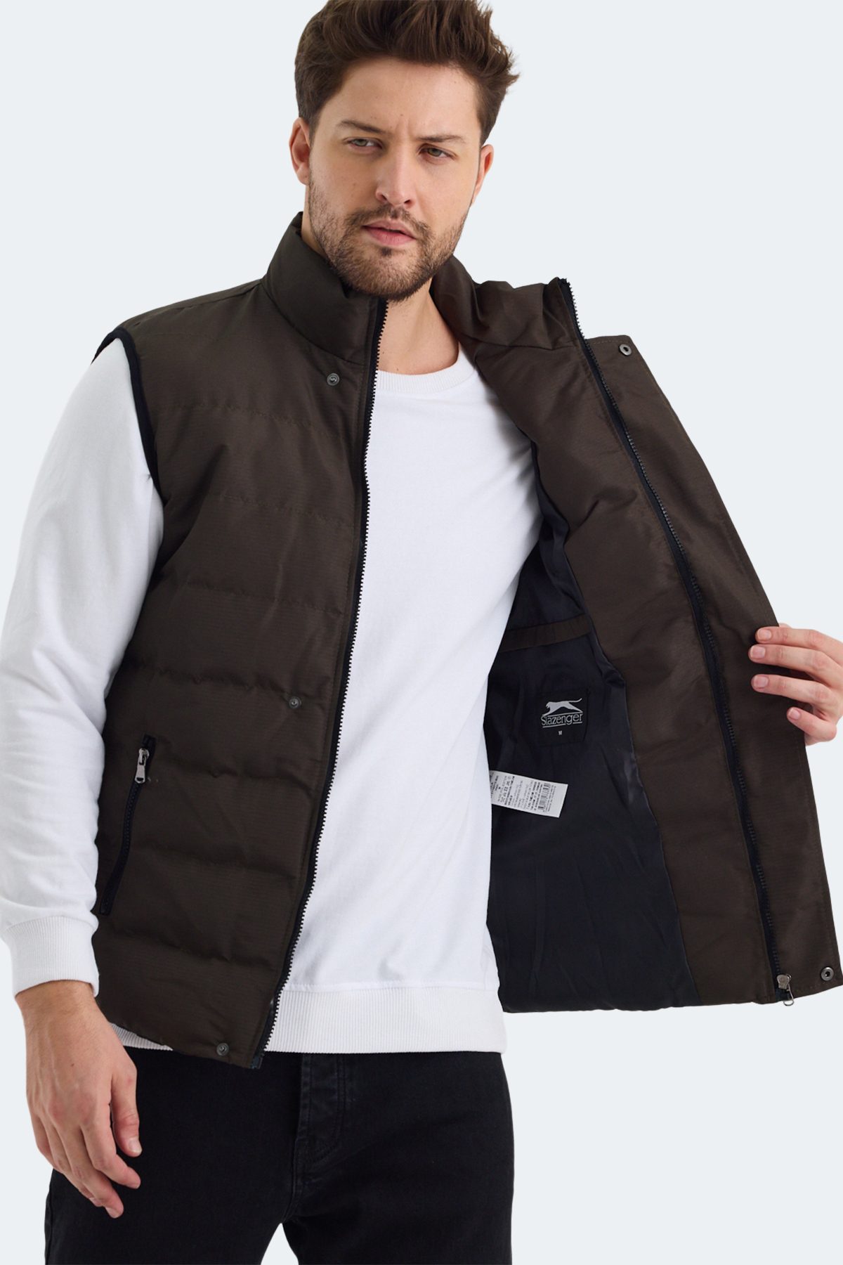 SLAZENGER ZULA Erkek Yelek Haki görsel 6
