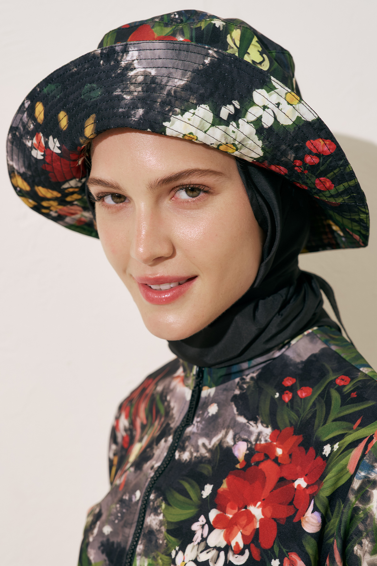 Manuka Eşarp Detaylı Bucket Şapka Dark Garden görsel 3