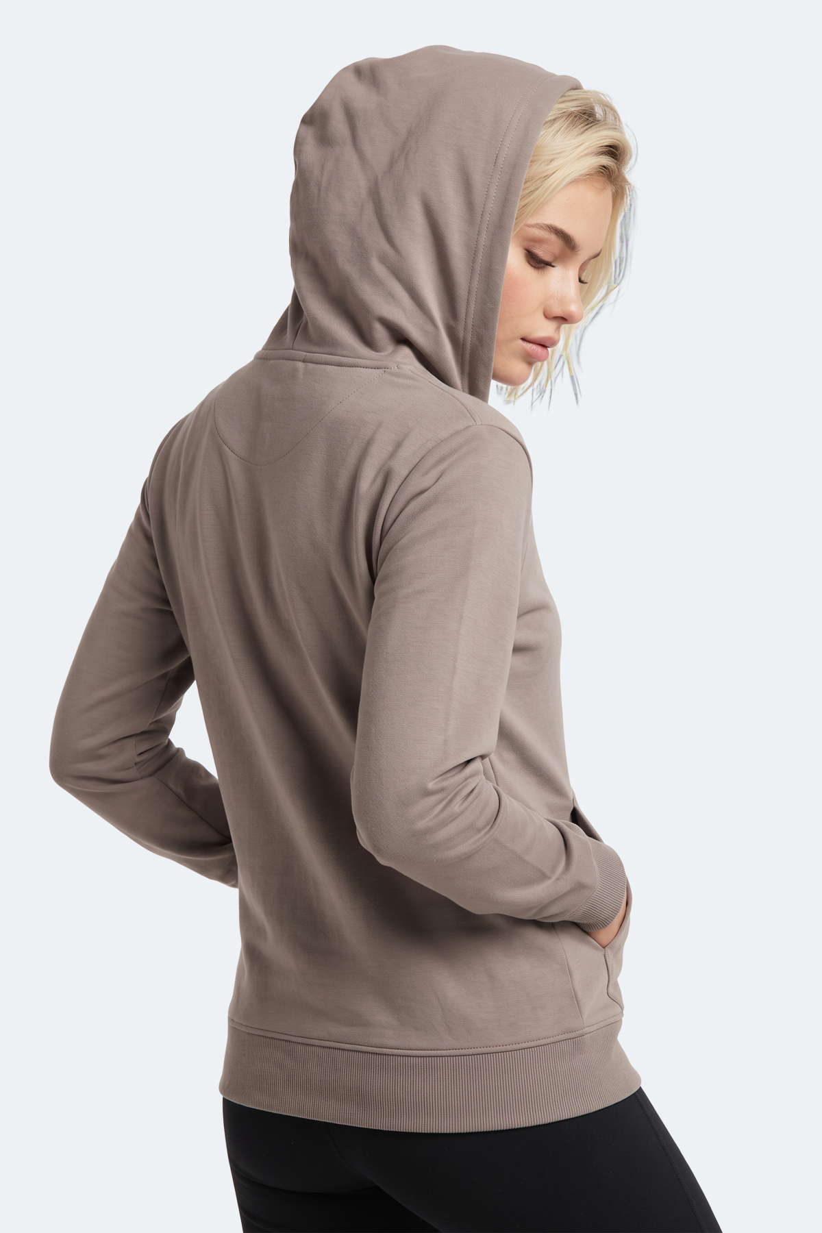 SLAZENGER SERA I Kadın Fermuarlı Gri Sweatshırt görsel 6