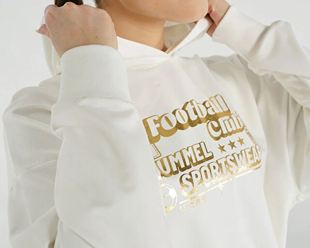 Hummel Albina Oversize Hoodie Kadın Günlük Sweatshirts 922135-9003 Bej görsel 7