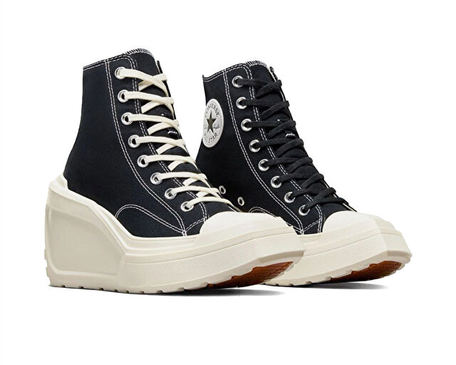 Converse Chuck 70 De Luxe Wedge Hi Kadın Günlük Ayakkabı A06478C Siyah görsel 3
