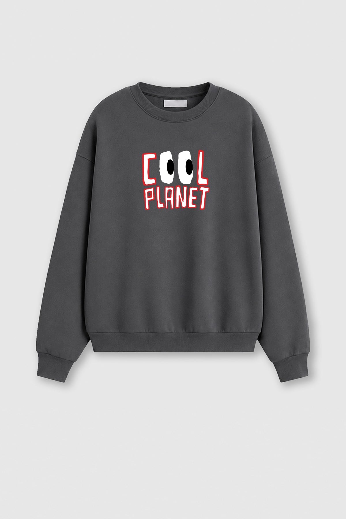 Monila Kadın Premium Kumaş 3 İplik Şardonlu Slogan Baskılı Sweatshirt