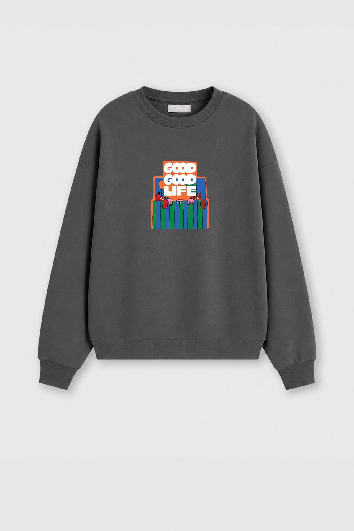 Monila Kadın Premium Kumaş 3 İplik Şardonlu Baskılı Sweatshirt