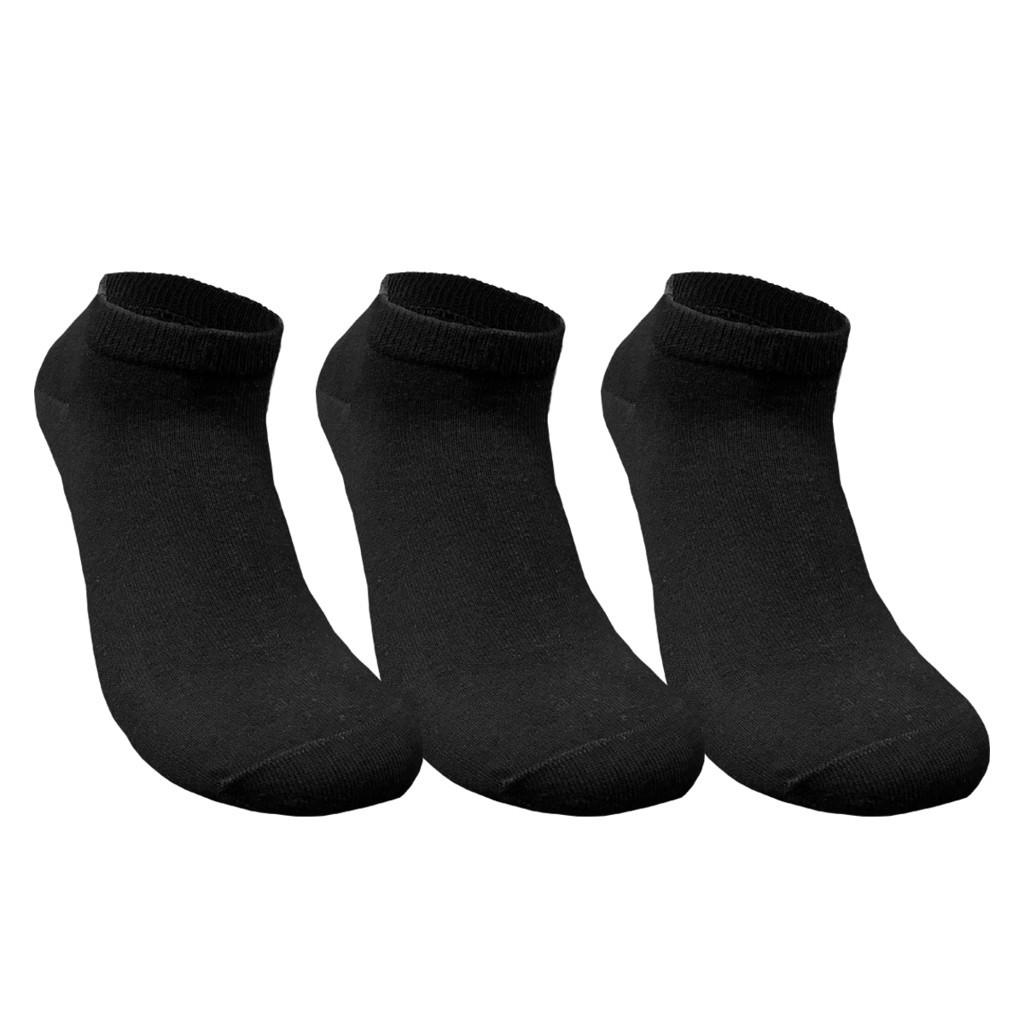 Skadi Mons Bambu Ankle 3 Parça Unisex Siyah Patik Çorap