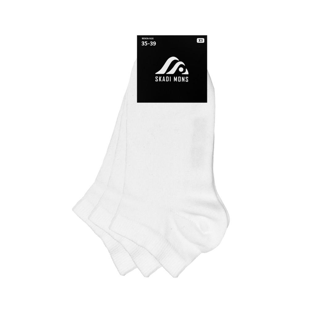 Skadi Mons Ankle 3 Parça Unisex Beyaz Patik Çorap görsel 2