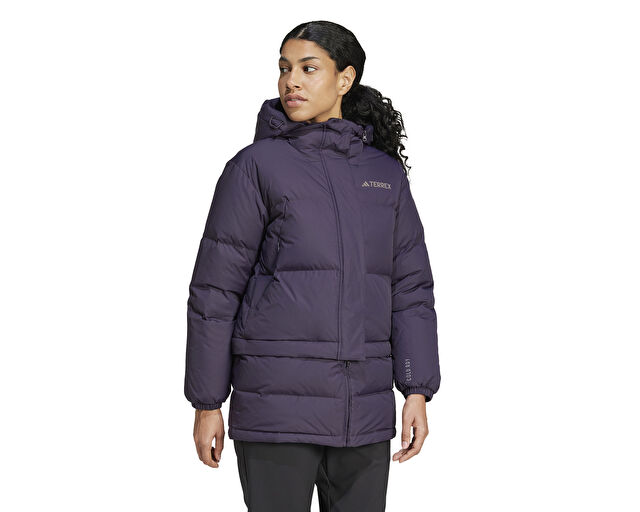 Adidas Terrex Xpl W Goose Jkt Kadın Outdoor Montu IX7930 Mor görsel 3
