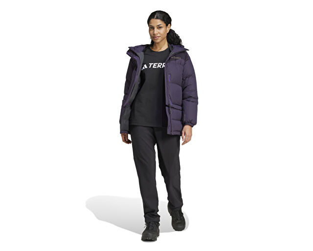 Adidas Terrex Xpl W Goose Jkt Kadın Outdoor Montu IX7930 Mor görsel 5