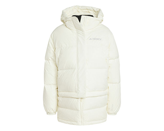 Adidas Terrex Xpl W Goose Jkt Kadın Outdoor Montu IX7929 Krem görsel 4