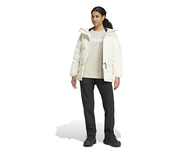 Adidas Terrex Xpl W Goose Jkt Kadın Outdoor Montu IX7929 Krem görsel 5