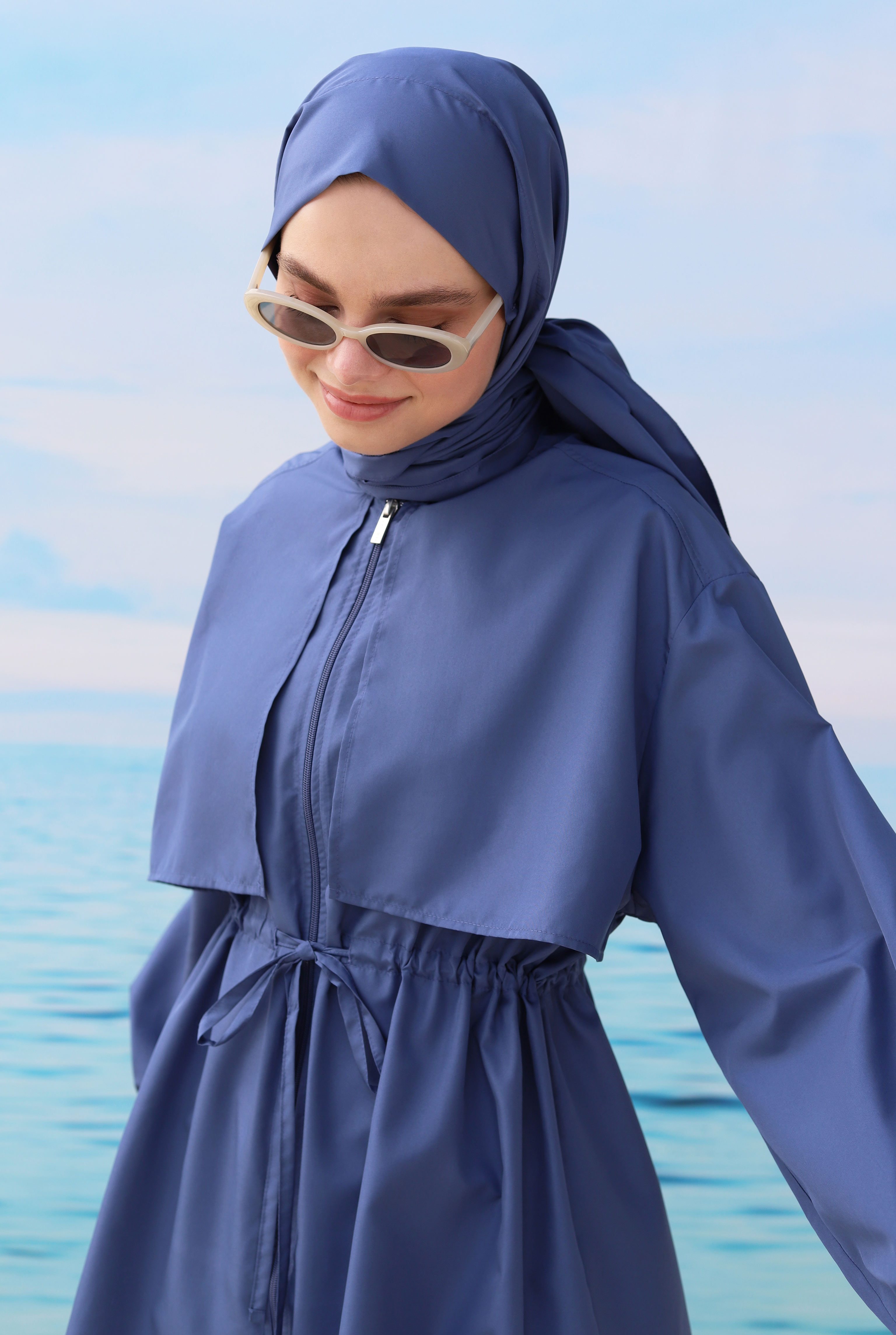 HE-QA Rüzgarlıklı Yüzme Takımı Jean Mavi görsel 2